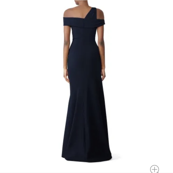THEIA Navy Mermaid Gown- 6 - Picture 3 of 4